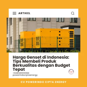 Harga Genset di Indonesia: Tips Membeli Produk Berkualitas dengan Budget Tepat